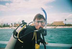 Bekah ready to dive
