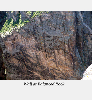 canyon wall at Balanced Rock