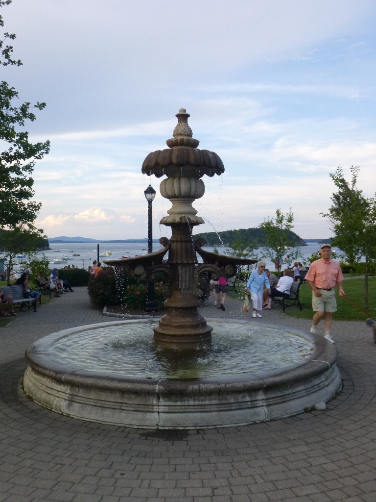fountain near harbor